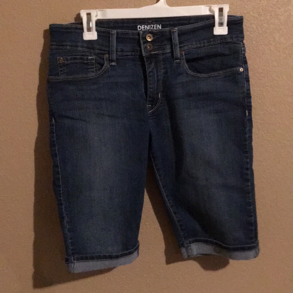 Denim stretchy Bermuda shorts